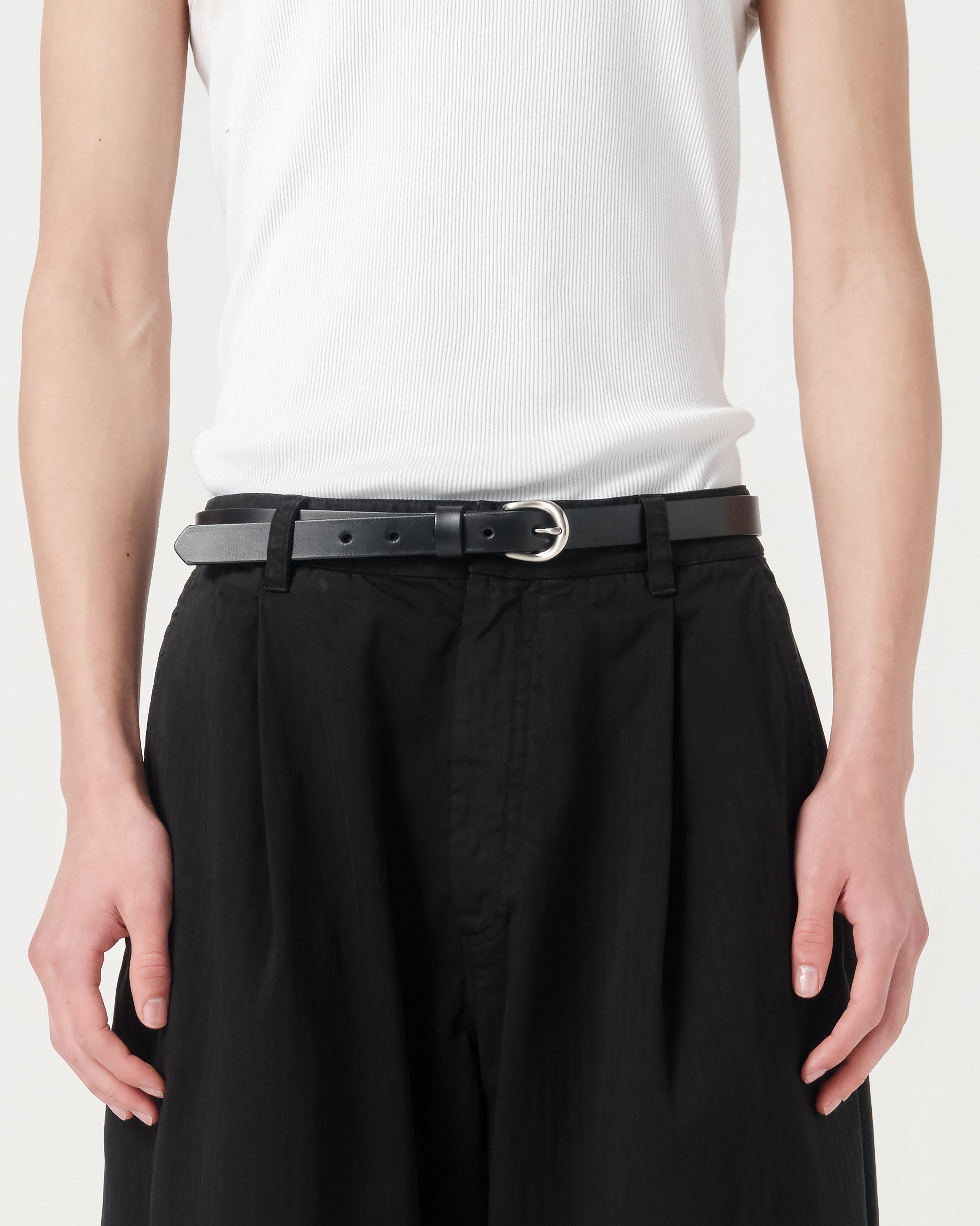 20mm Belt - Italian Black Leather | ASHA JASPER.