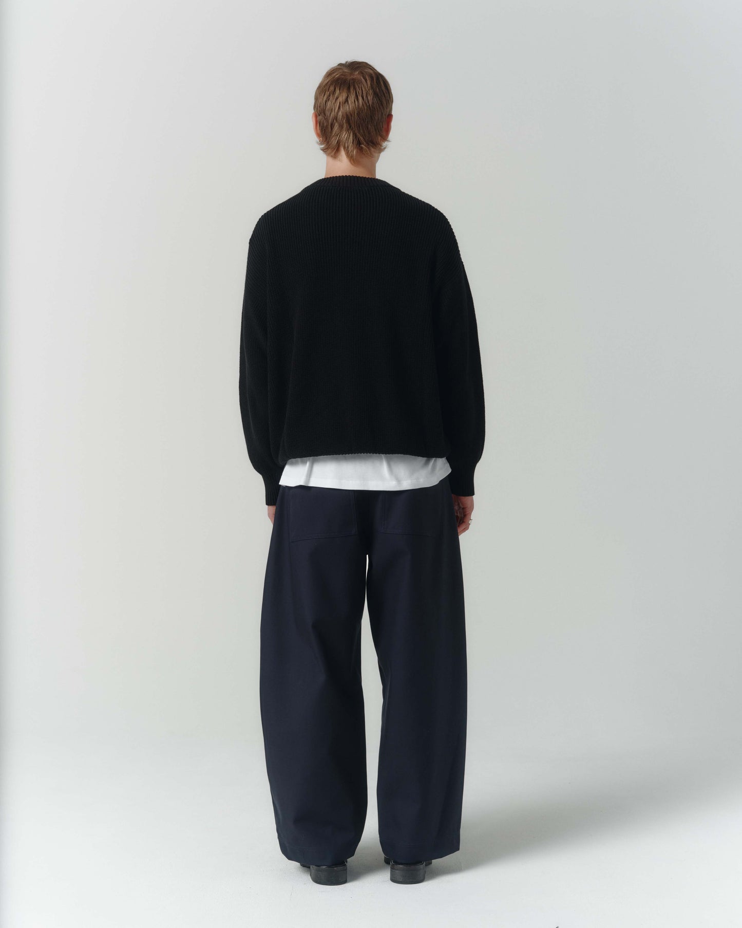 Half-Cardigan Organic Knit - Black