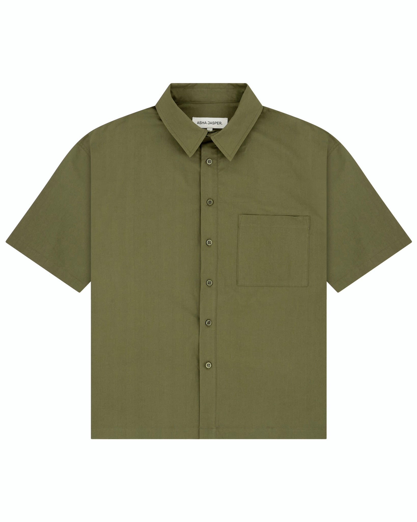 Box Poplin Shirt - Olive