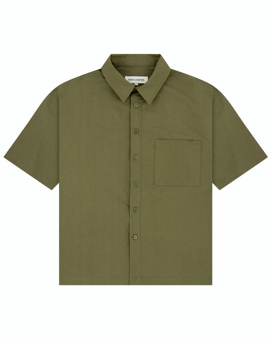 Box Poplin Shirt - Olive