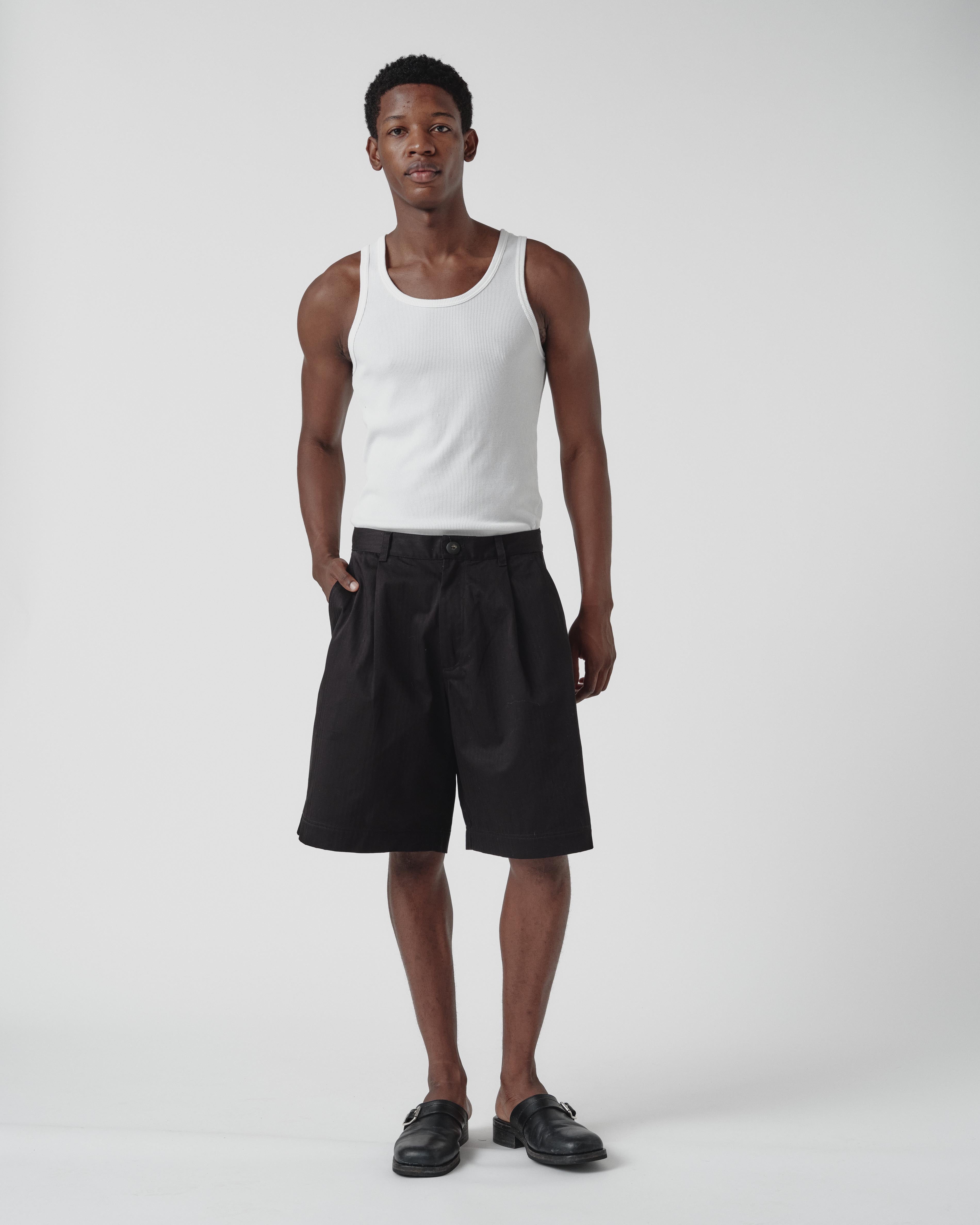 Volume Short - Black Herringbone