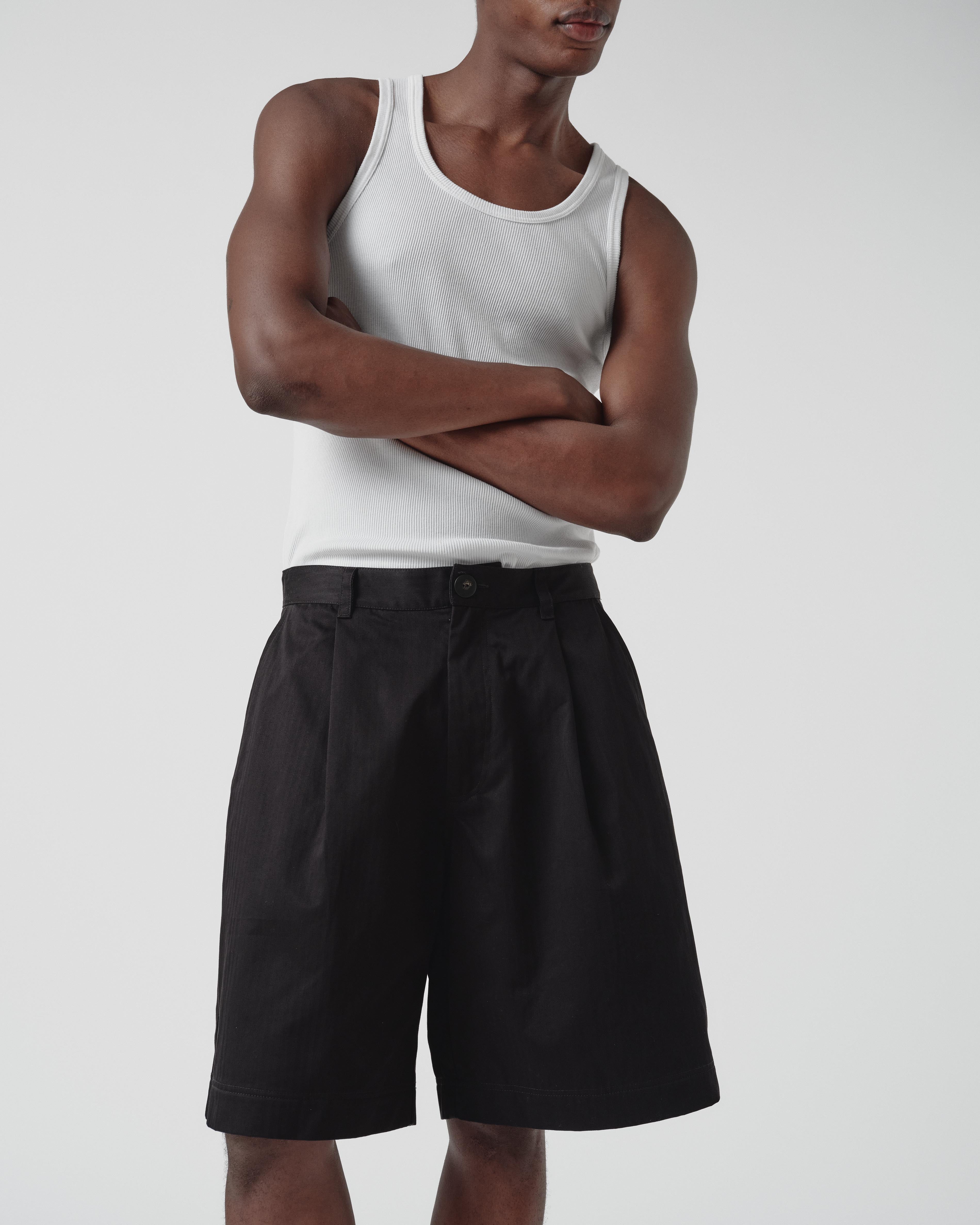Volume Short - Black Herringbone