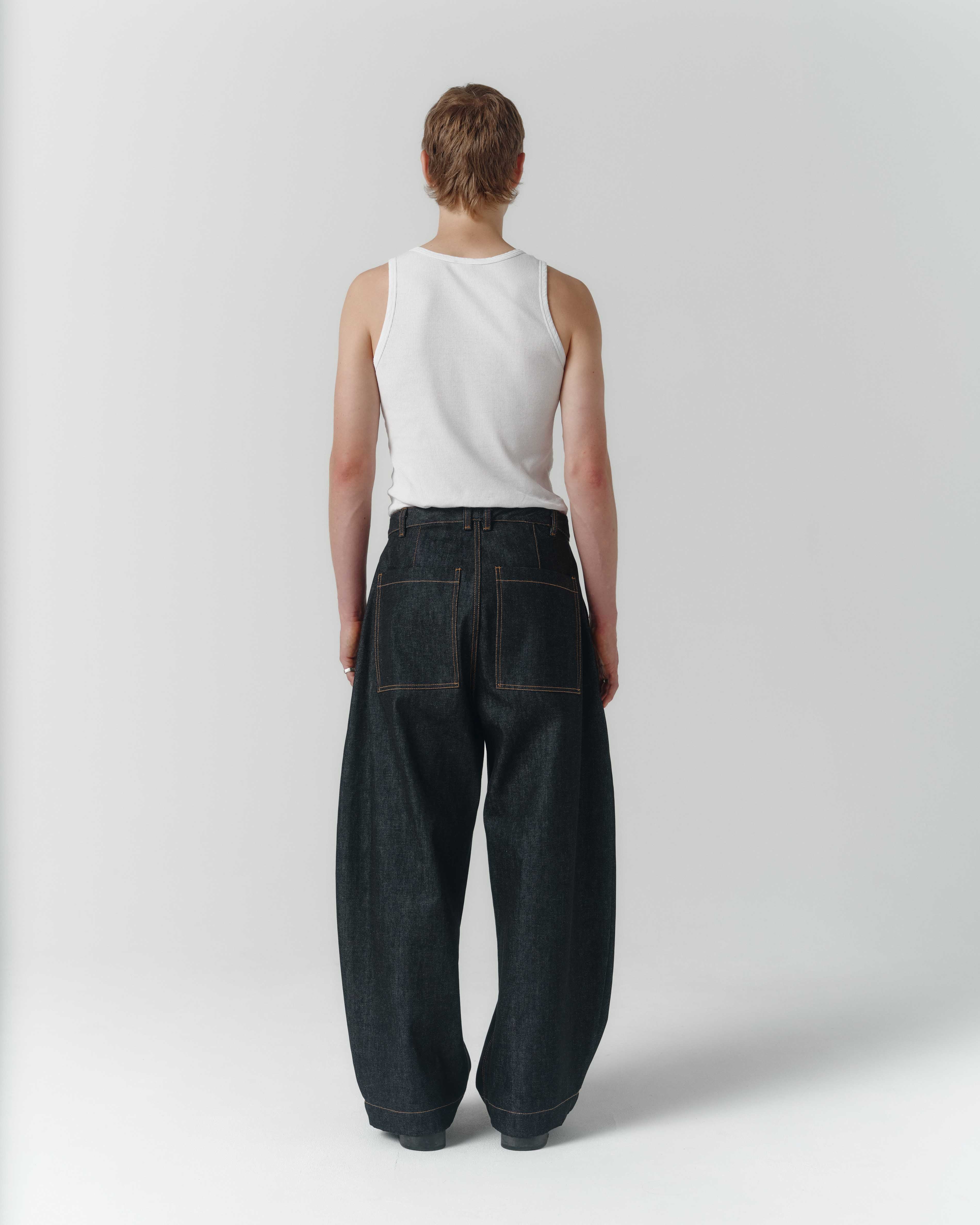 Volume Italian Denim Trouser - Ink