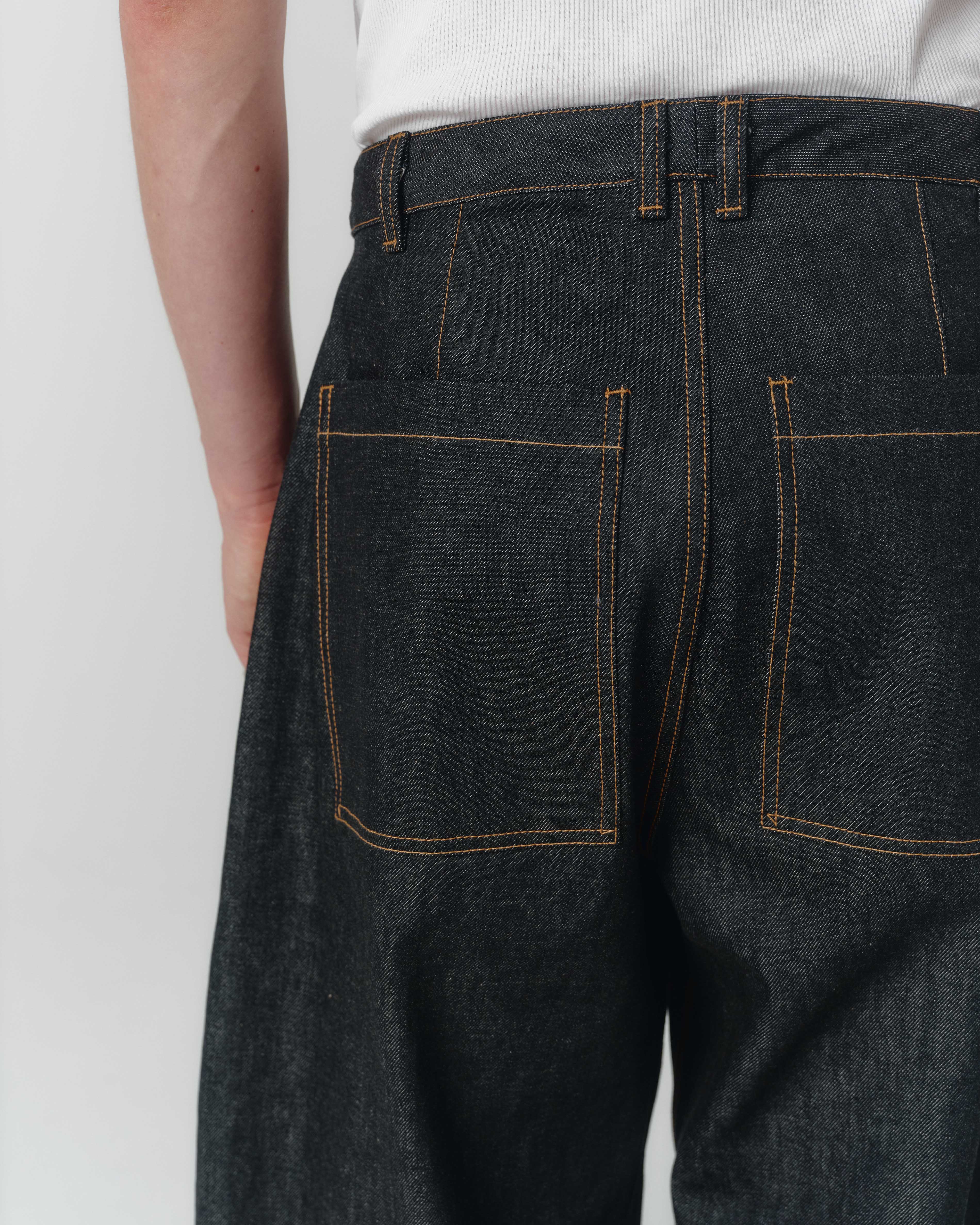 Volume Italian Denim Trouser - Ink