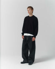 Cropped Organic Knit - Black