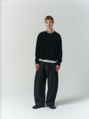Volume Italian Denim Trouser - Ink
