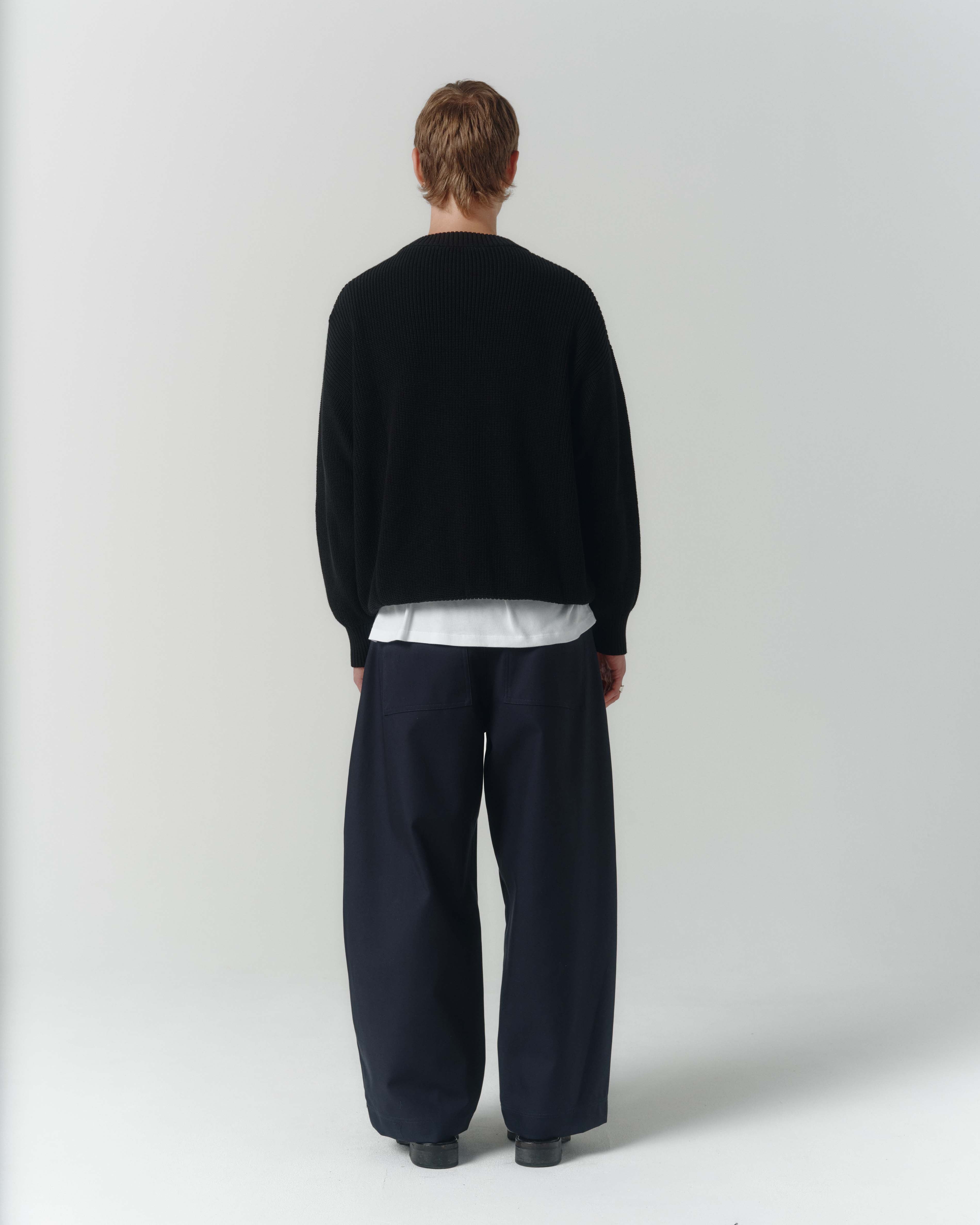 Half-Cardigan Organic Knit - Black
