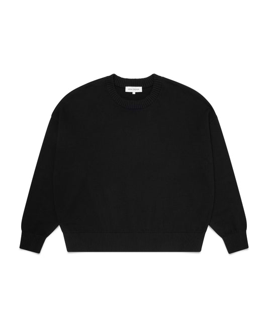 Cropped Organic Knit - Black