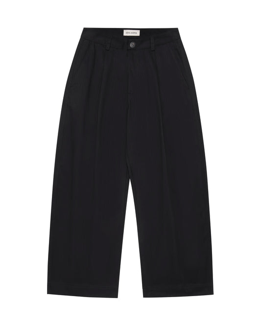 Volume Trouser - Black Herringbone