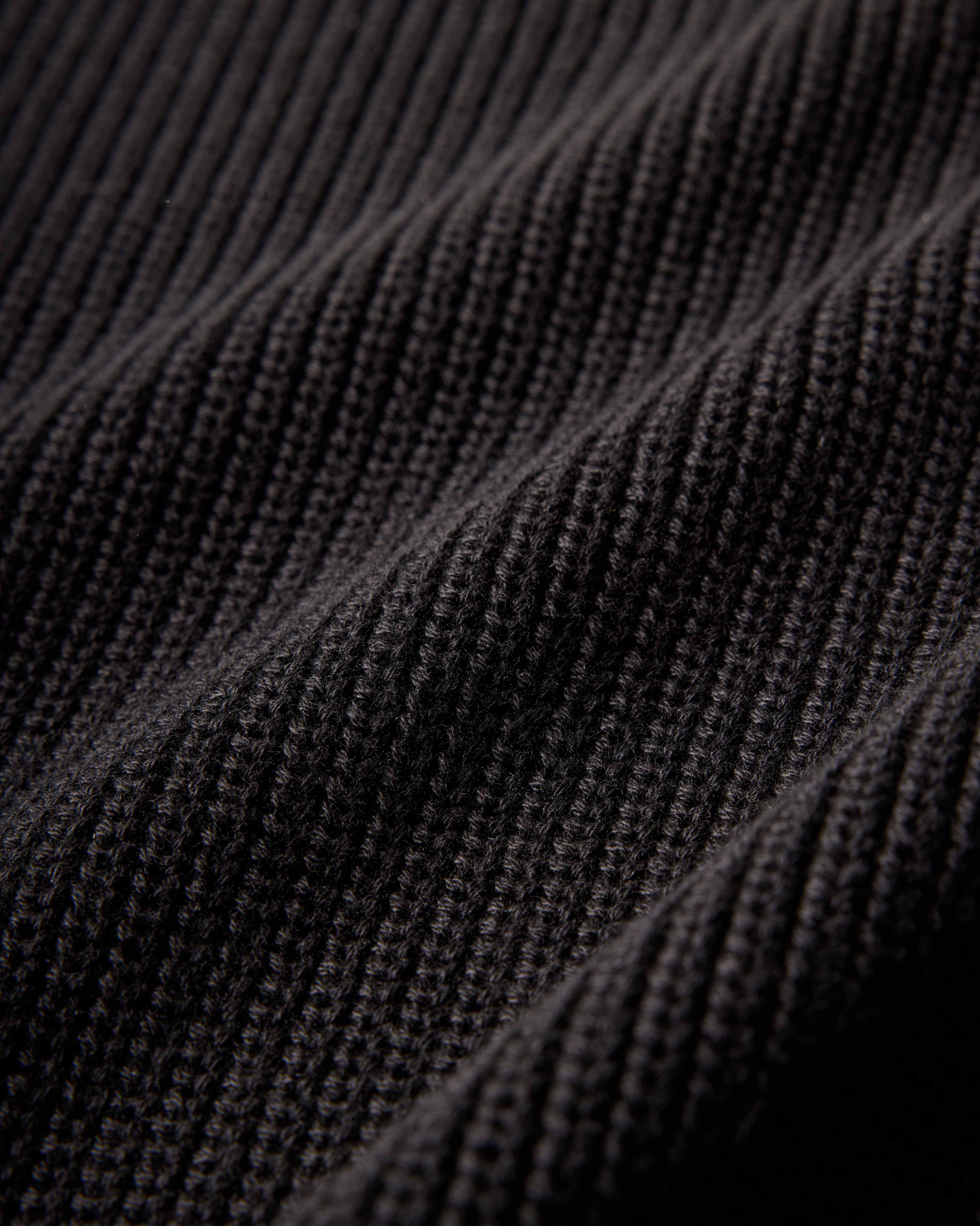 Half-Cardigan Organic Knit - Black