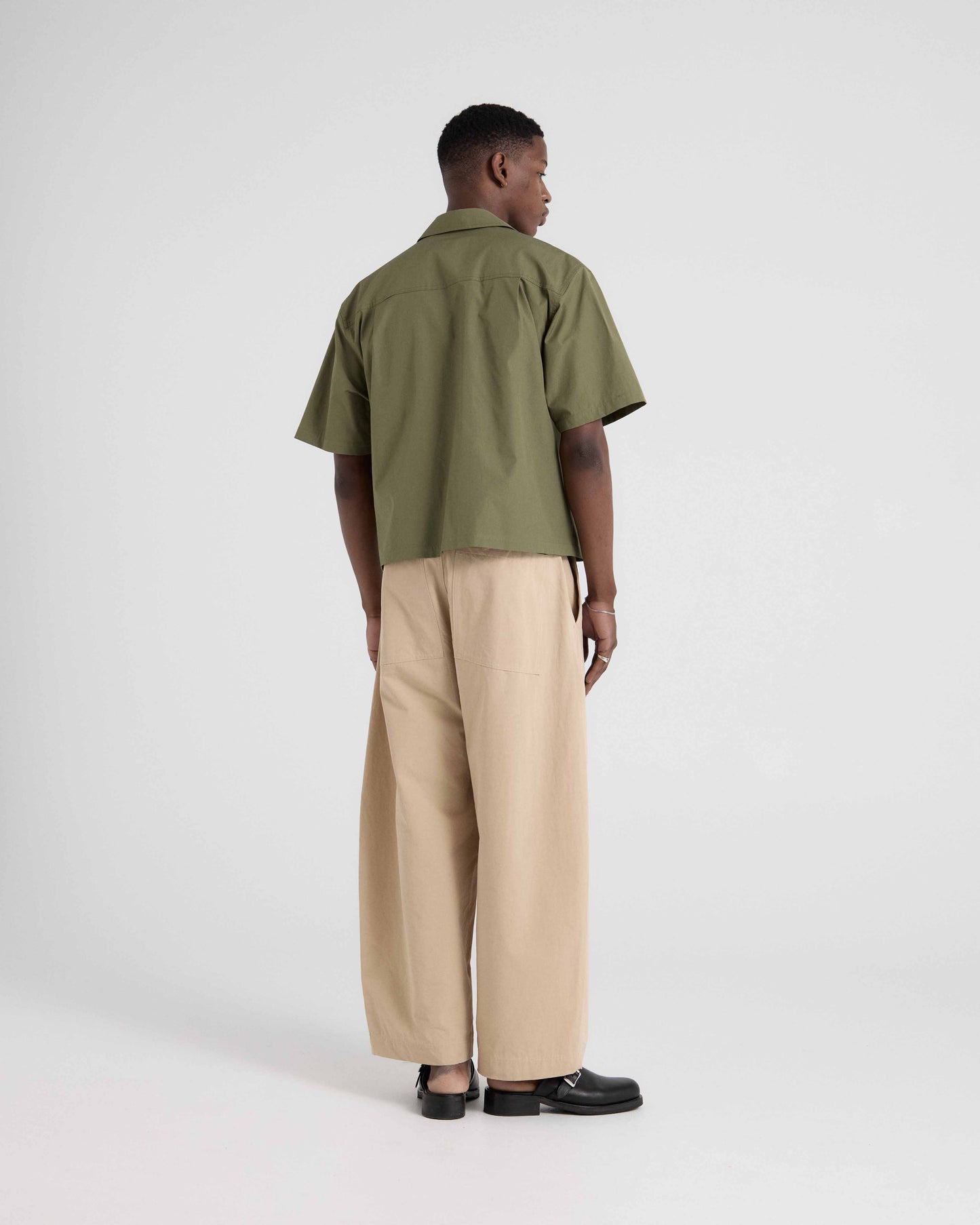 Box Poplin Shirt - Olive