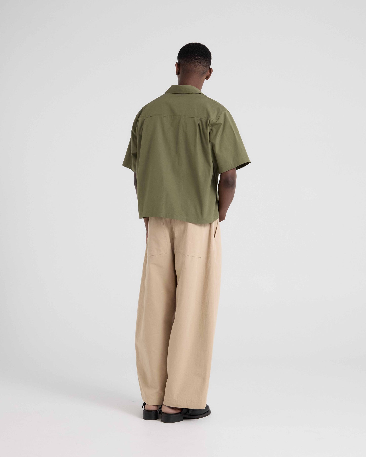 Box Poplin Shirt - Olive