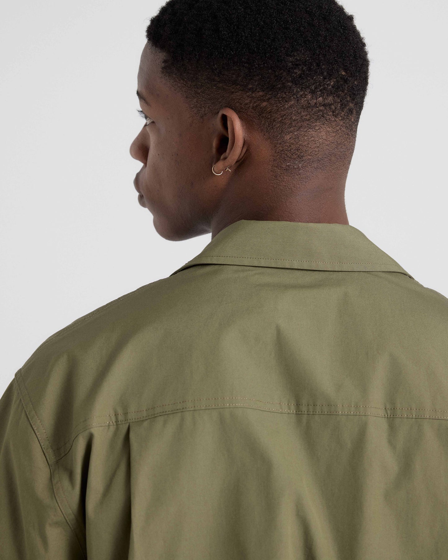 Box Poplin Shirt - Olive