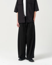 Volume Trouser - Black Herringbone