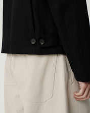 Cary Jacket - Black Cotton Wool Twill