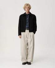 Cary Jacket - Black Cotton Wool Twill