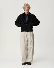 Cary Jacket - Black Cotton Wool Twill