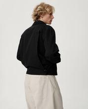 Cary Jacket - Black Cotton Wool Twill