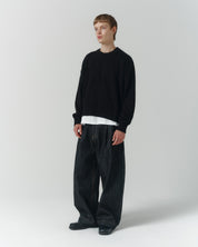 Cropped Organic Knit - Black