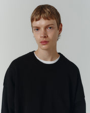 Cropped Organic Knit - Black