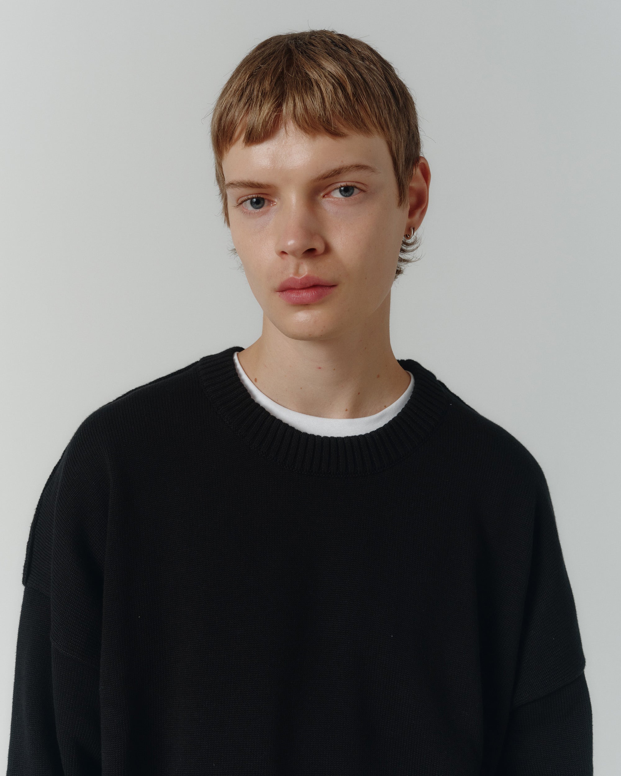 Cropped Organic Knit - Black