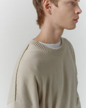 Cropped Organic Knit - Pumice