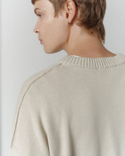Cropped Organic Knit - Pumice