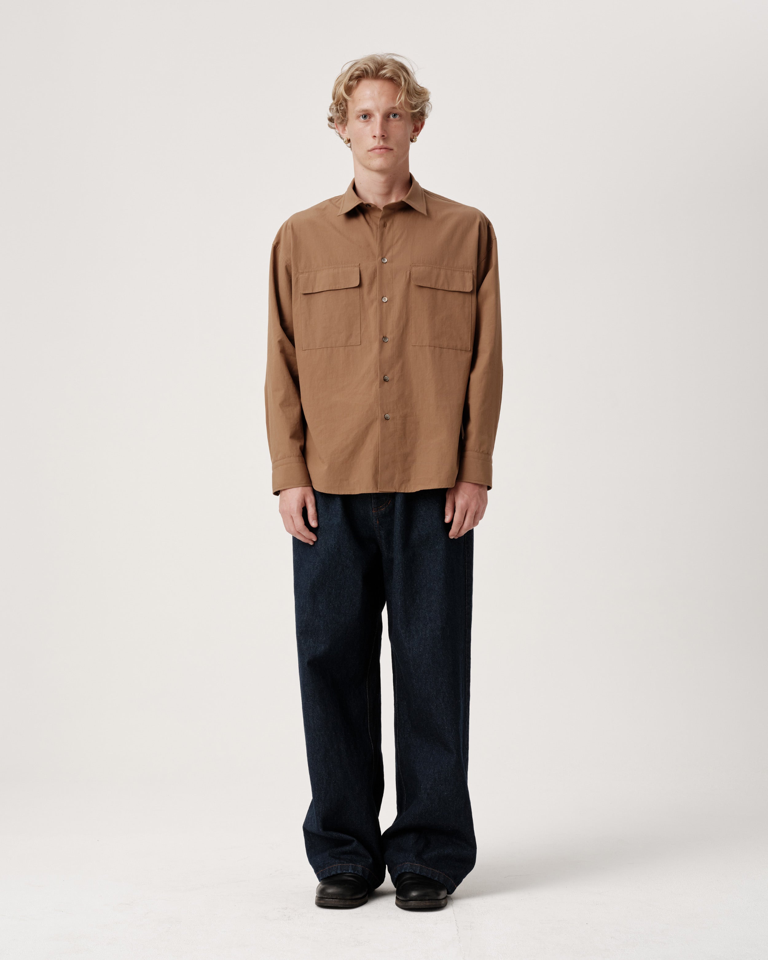Utility Shirt - Cocoa Broadcloth