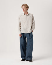 Executive Shirt - Beige Lawn Stripe