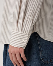 Executive Shirt - Beige Lawn Stripe