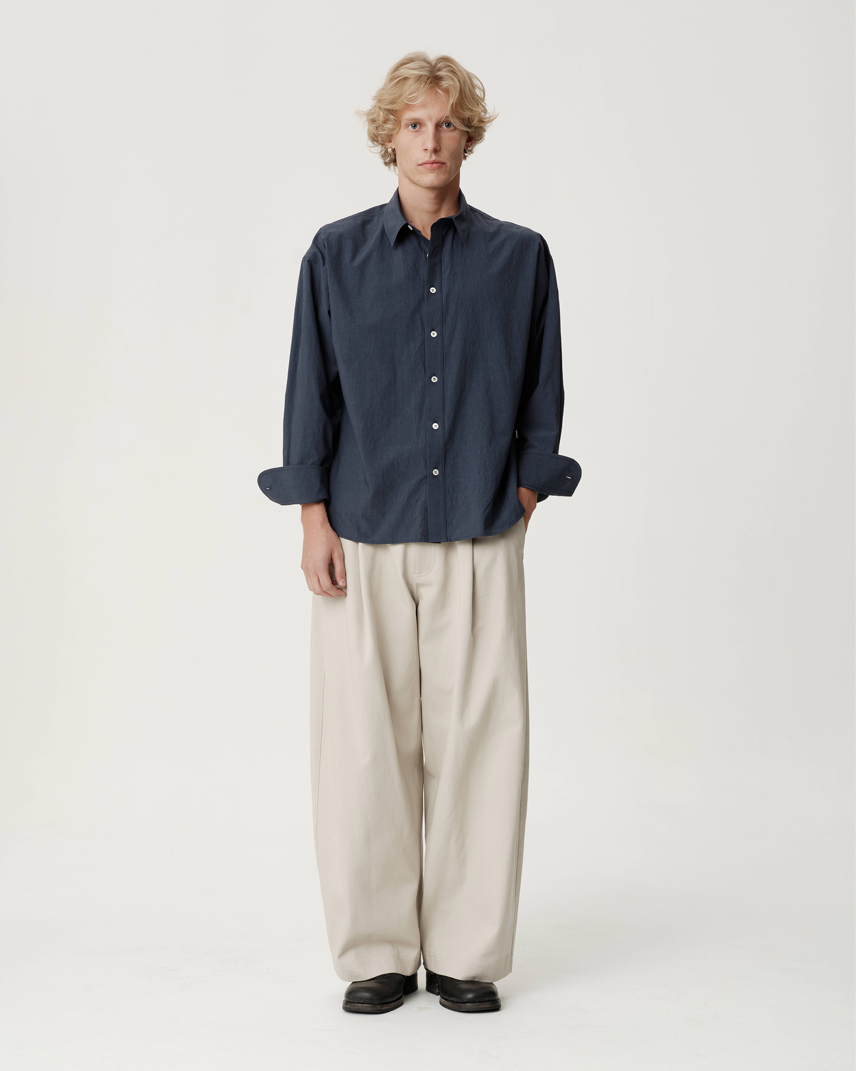 Volume Trouser - Vintage Stone Twill