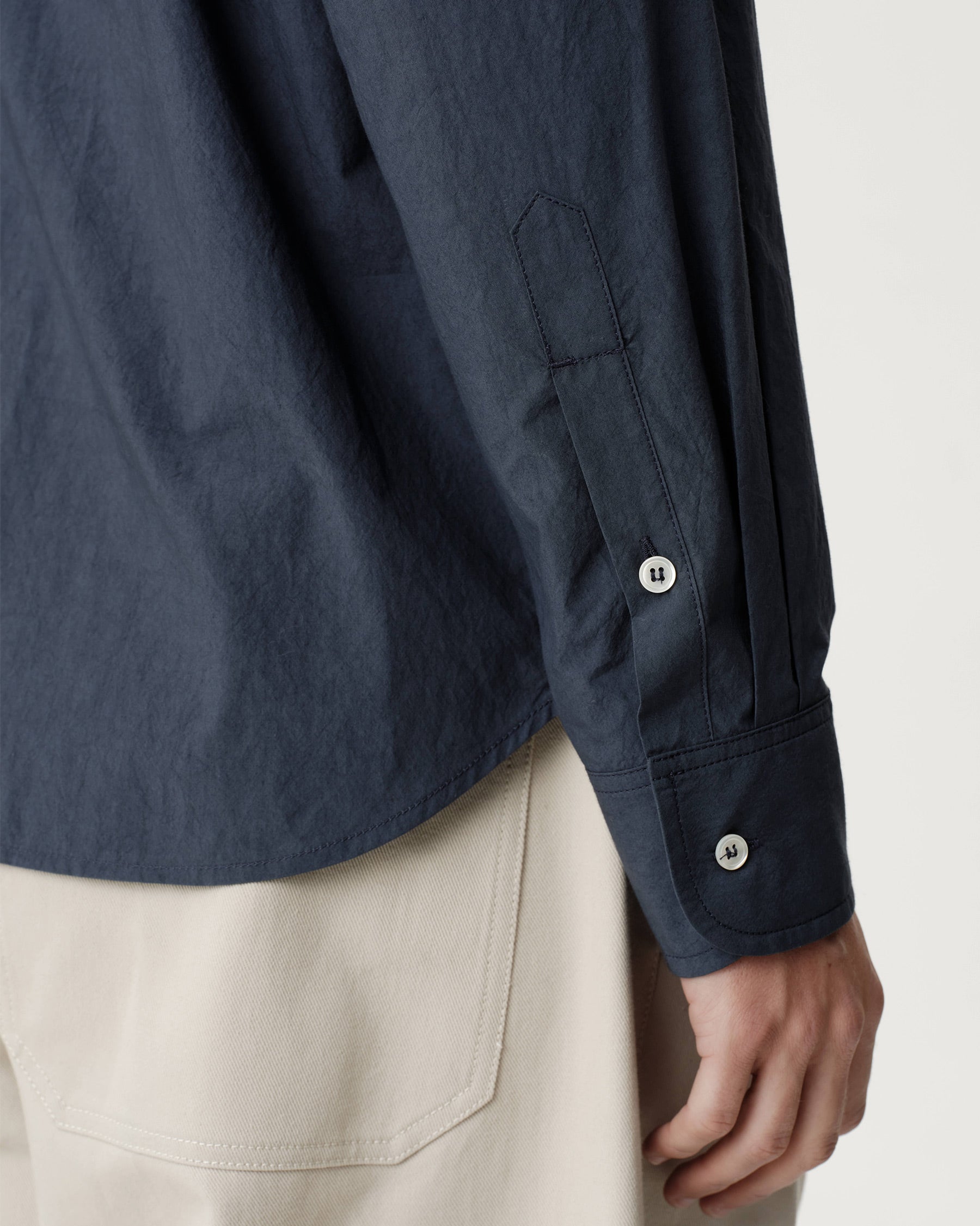 Executive Shirt - Textured Navy Broadcloth