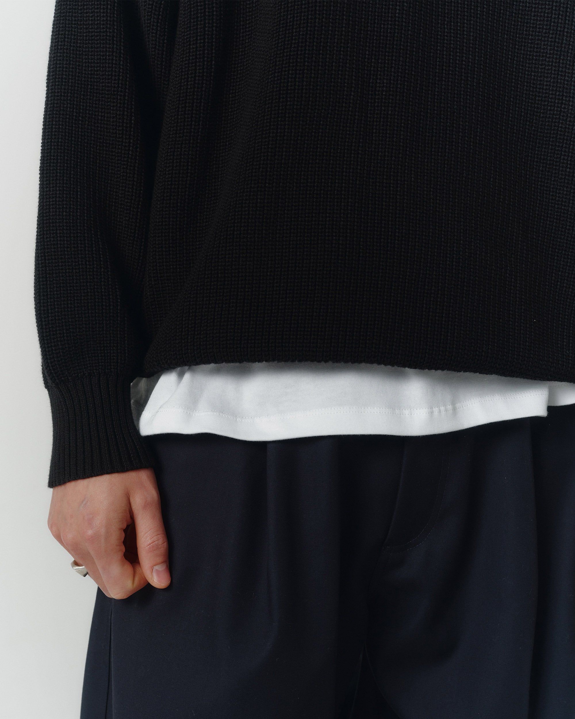 Half-Cardigan Organic Knit - Black