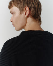 Half-Cardigan Organic Knit - Black