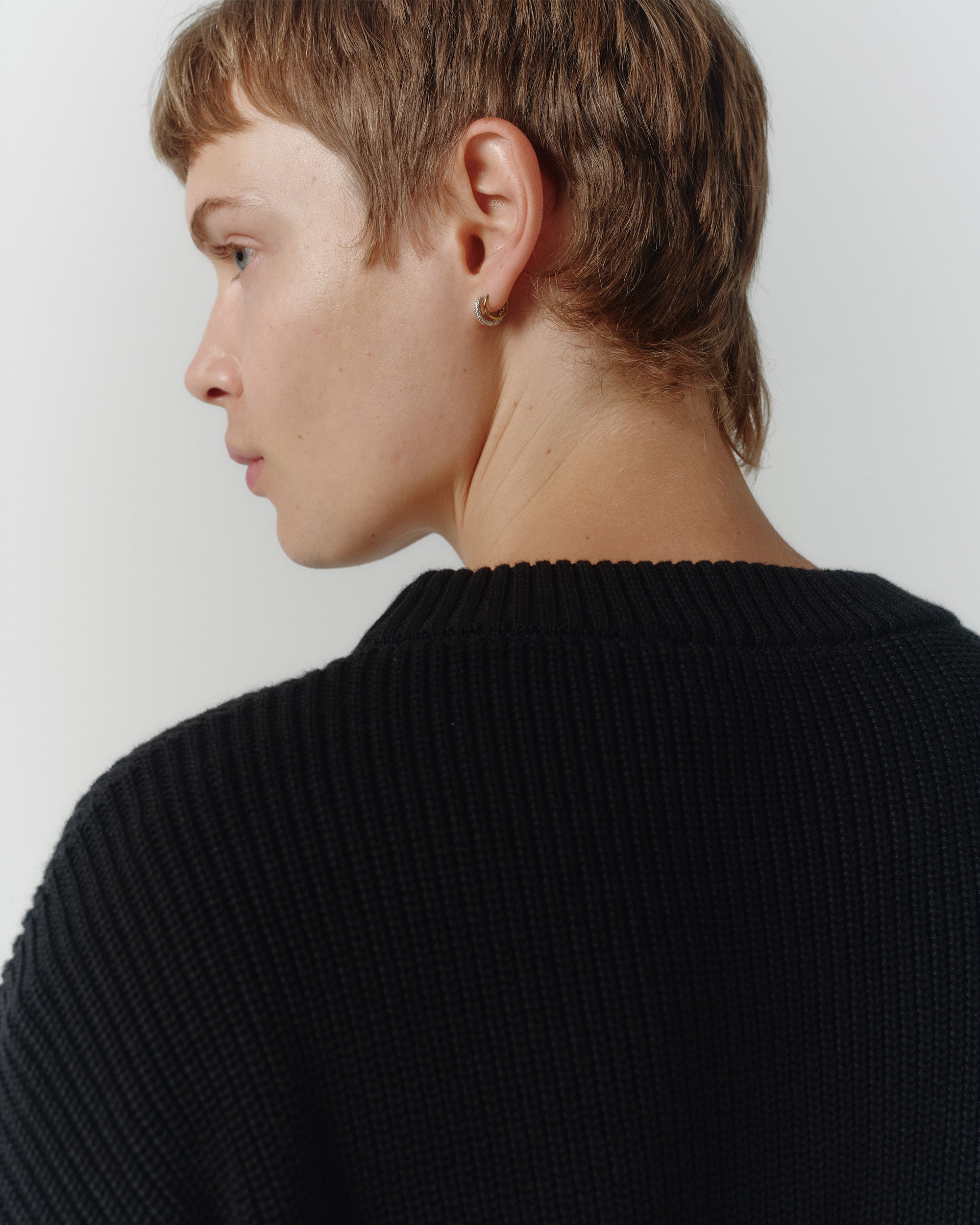 Half-Cardigan Organic Knit - Black