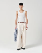 Volume Trouser - Natural Herringbone