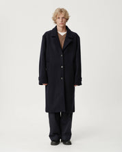 Grant Coat - Navy Wool Melton
