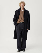 Grant Coat - Navy Wool Melton