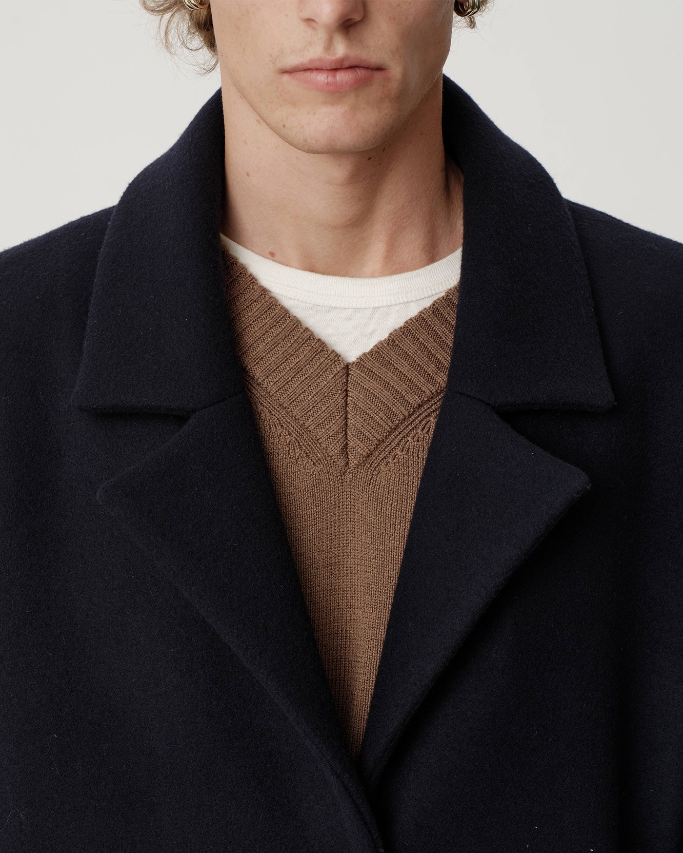 Grant Coat - Navy Wool Melton