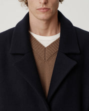 Grant Coat - Navy Wool Melton