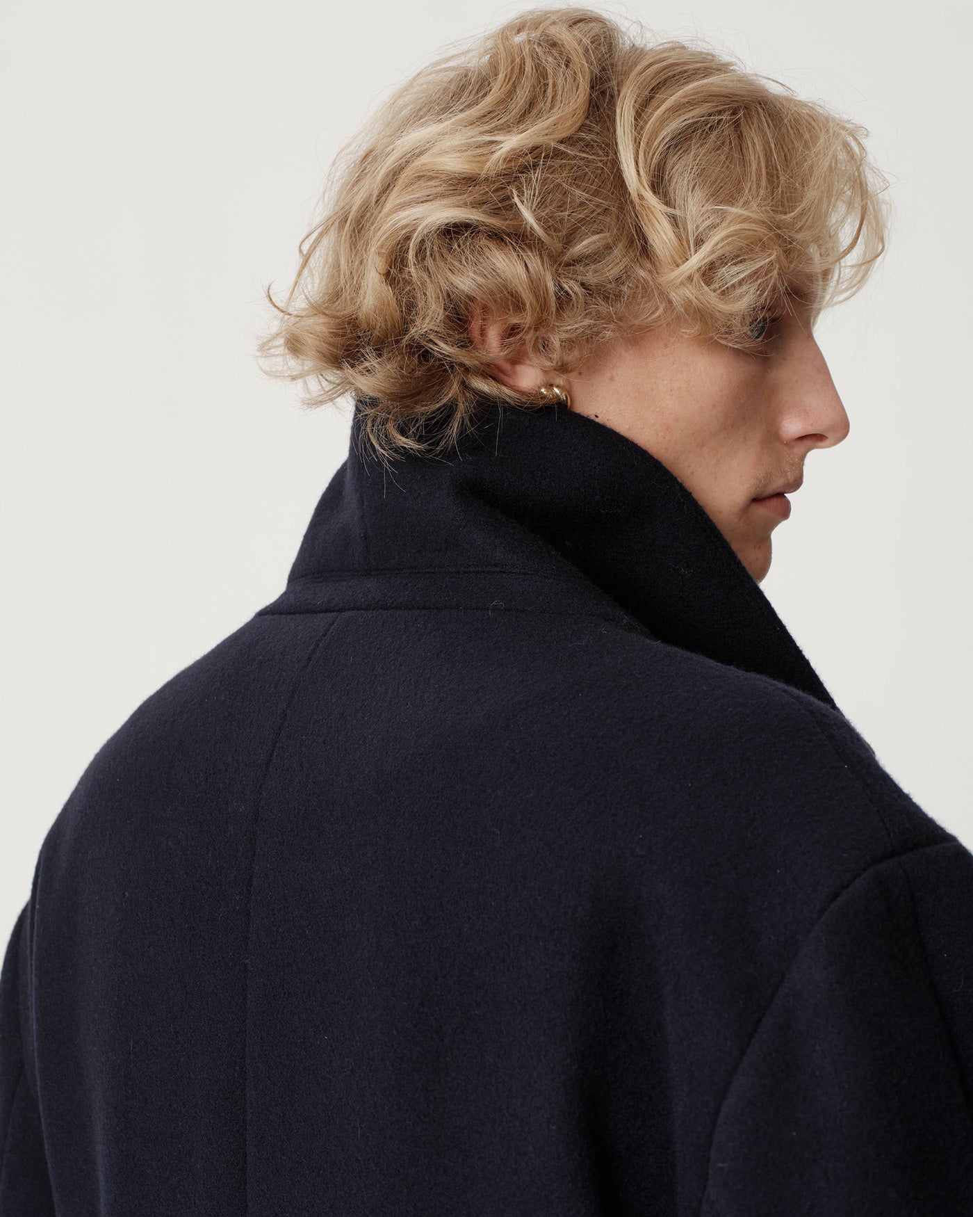 Grant Coat - Navy Wool Melton