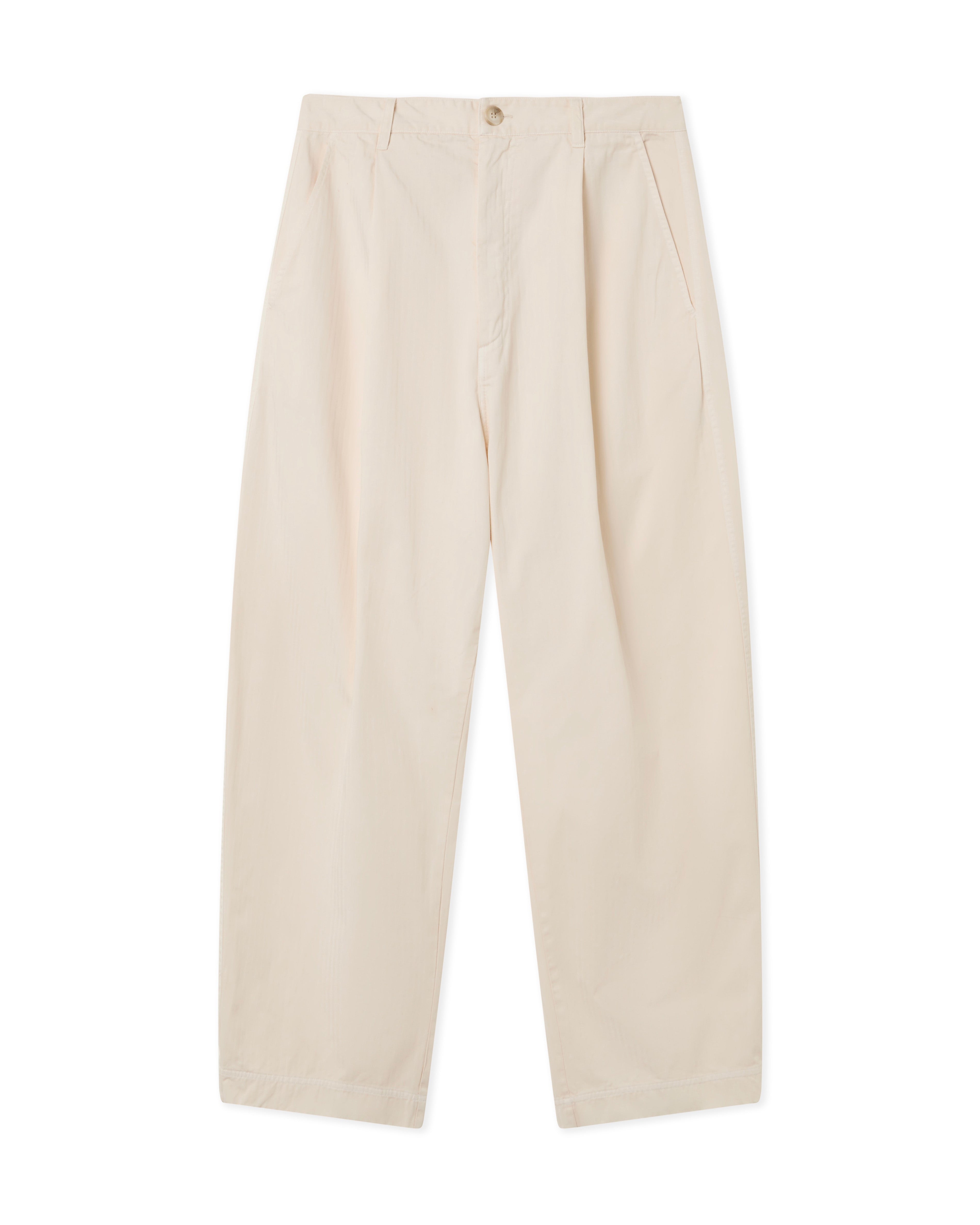 Volume Trouser - Natural Herringbone