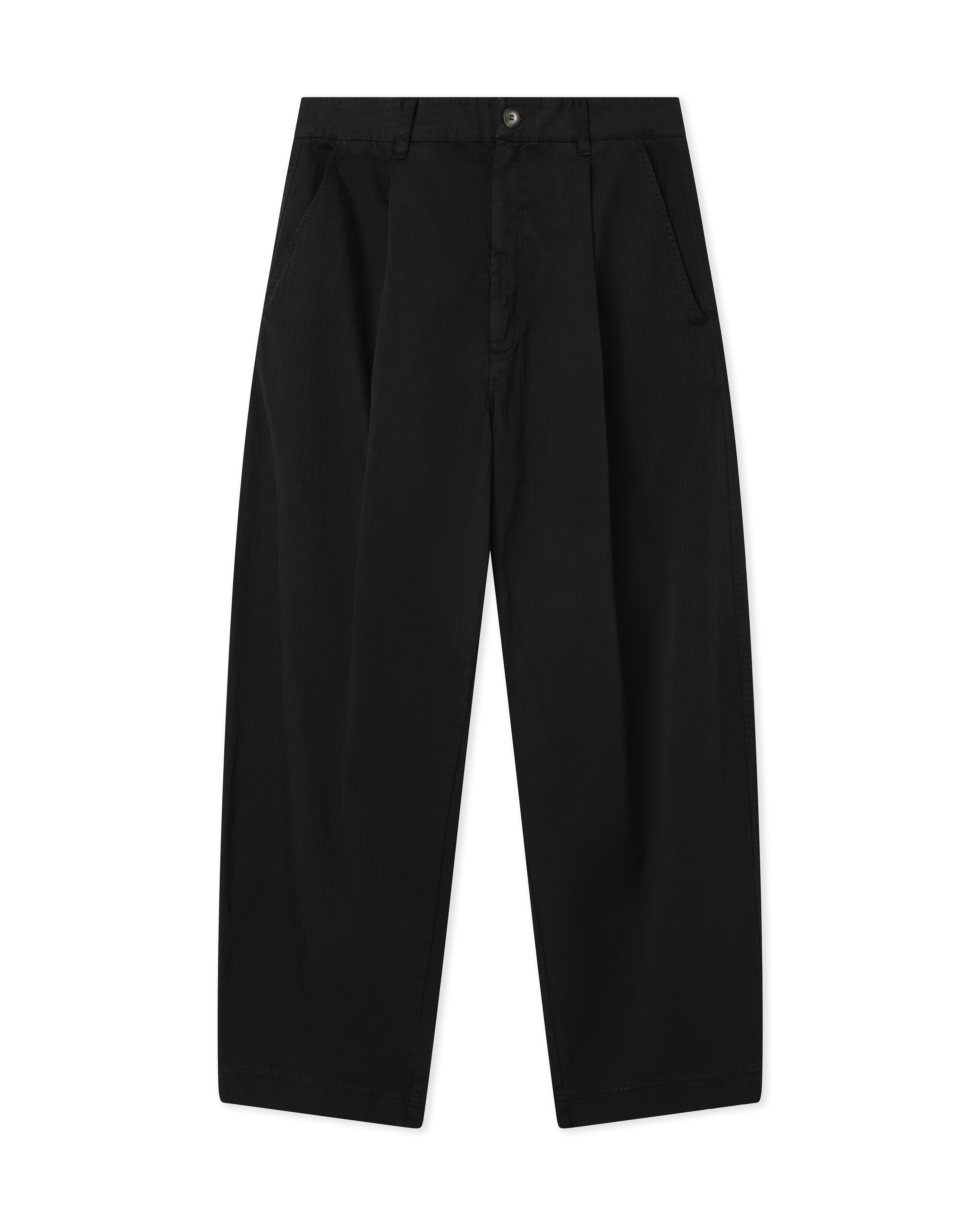 Volume Trouser - Black Herringbone