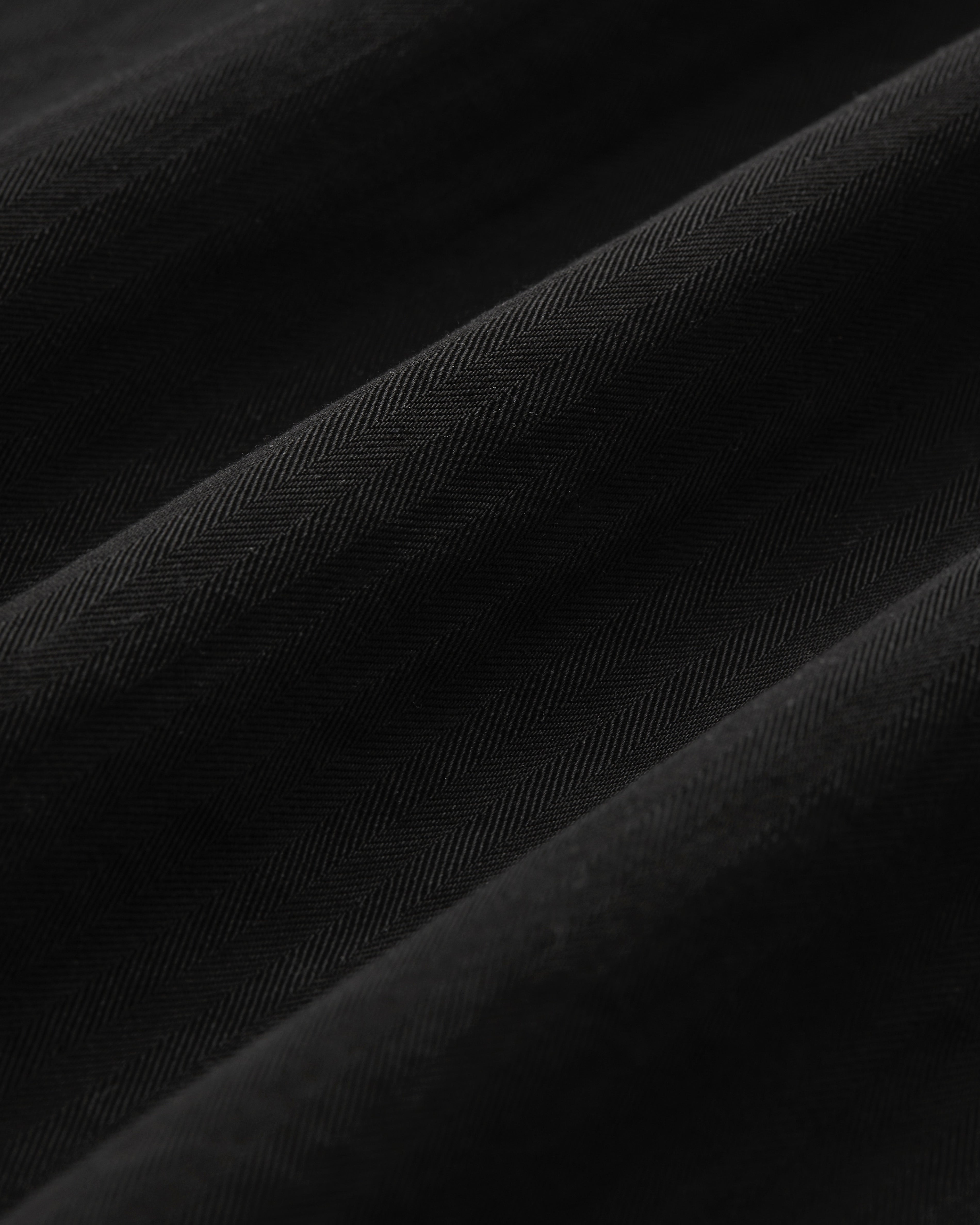 Volume Trouser - Black Herringbone