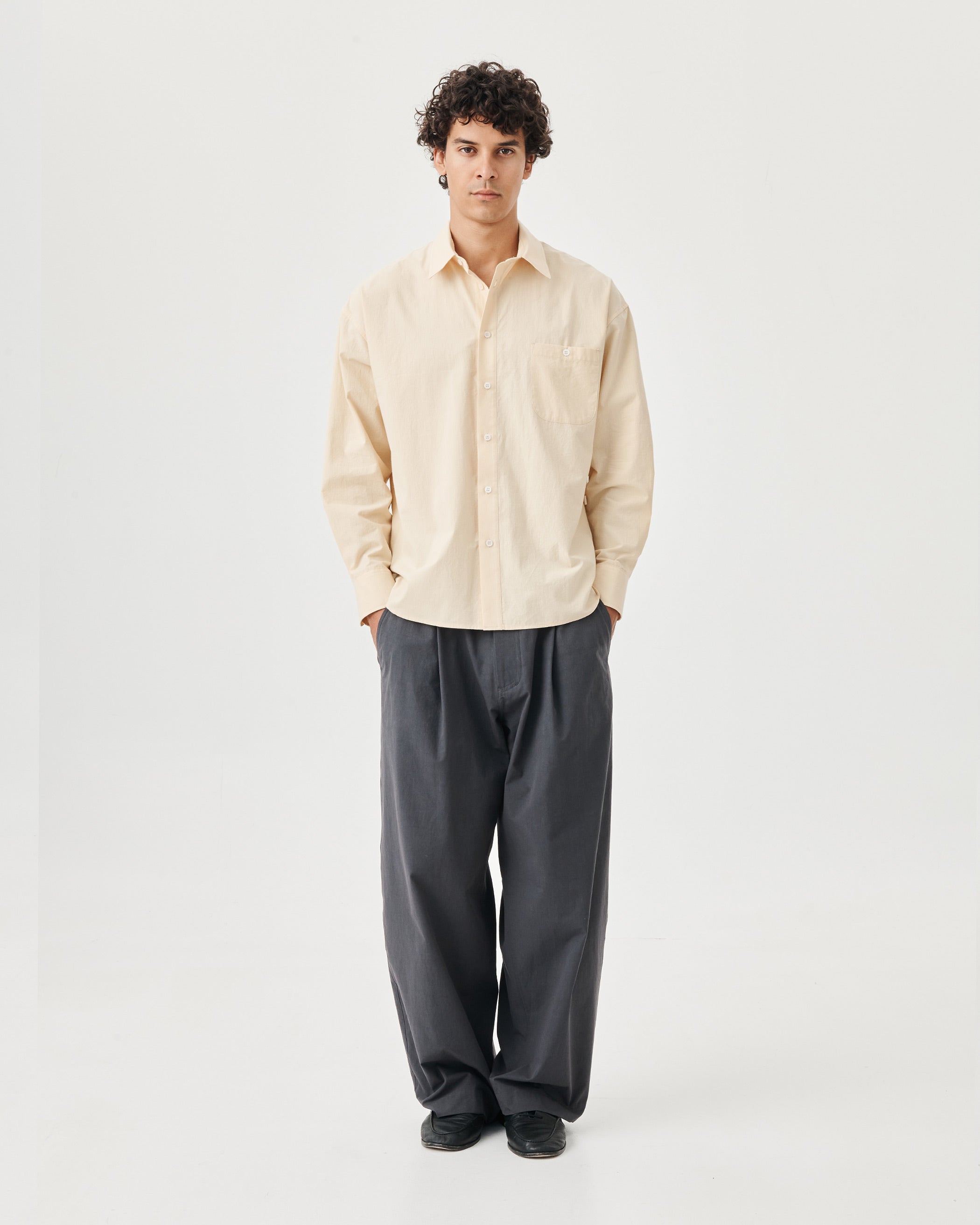 Travel Shirt - Vintage Butter Poplin