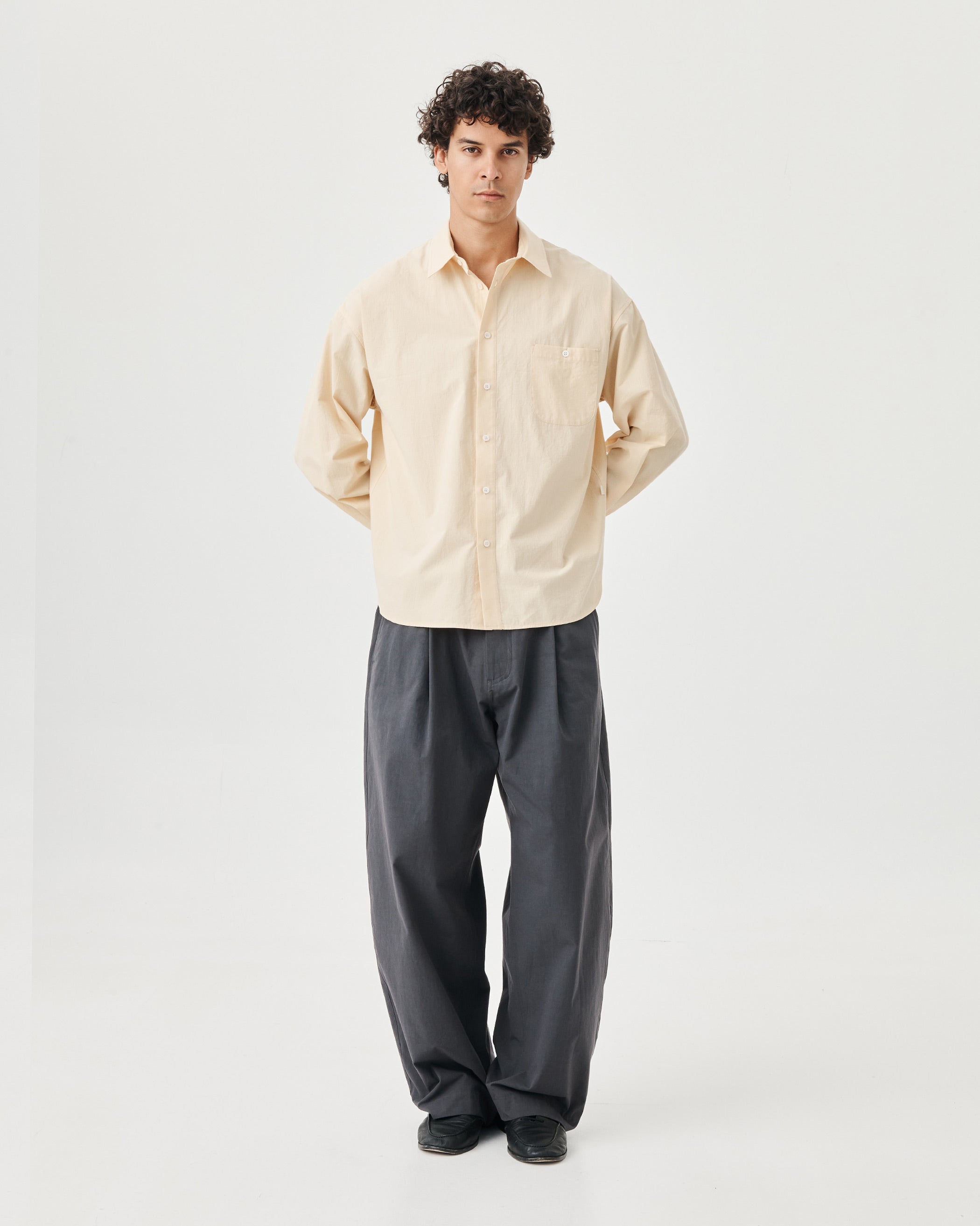 Travel Shirt - Vintage Butter Poplin