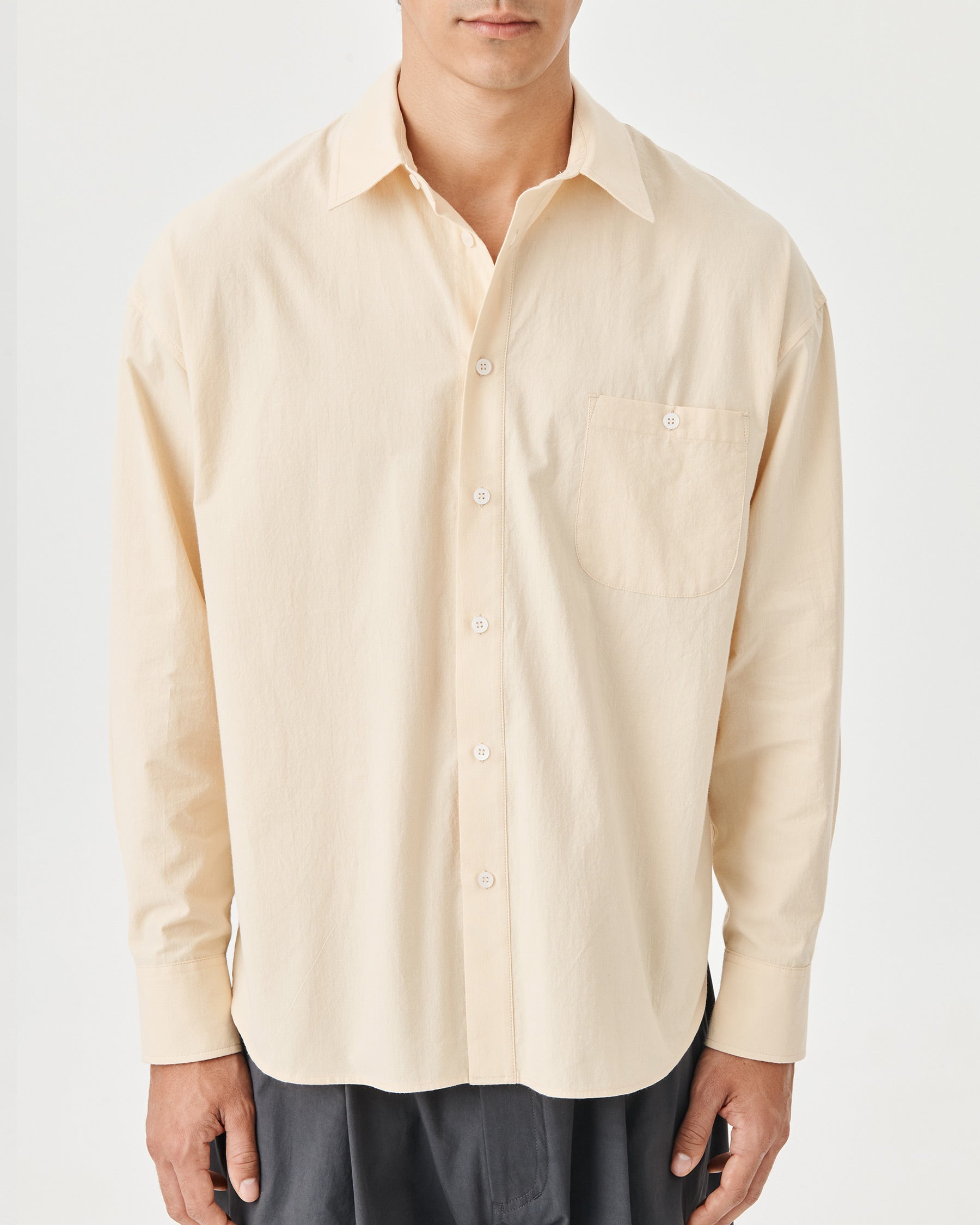 Travel Shirt - Vintage Butter Poplin