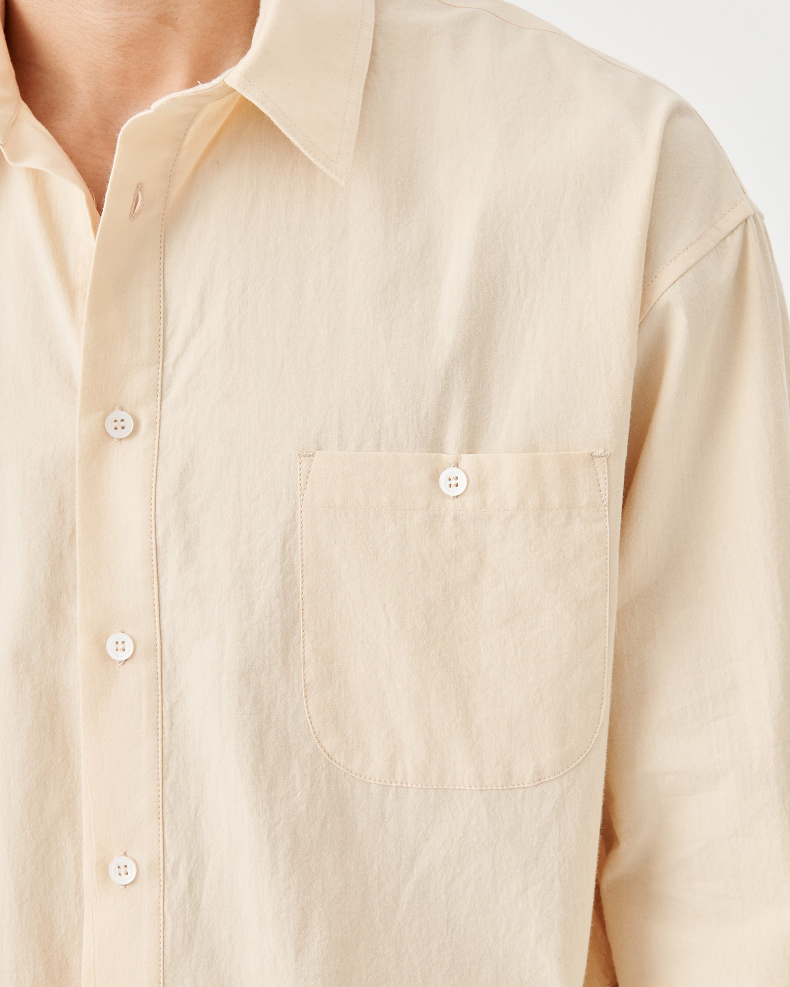 Travel Shirt - Vintage Butter Poplin