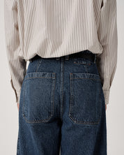 Volume Italian Denim Trouser - Stonewashed Indigo