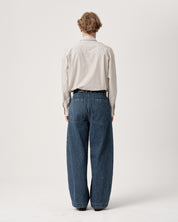 Volume Italian Denim Trouser - Stonewashed Indigo